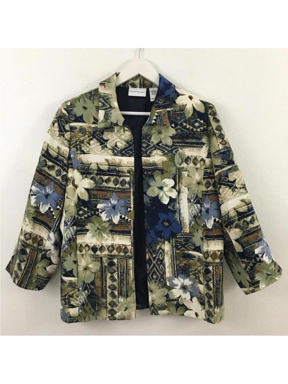 Alfred Dunner Women’s Floral Open Front Blazer Jacket Size 12